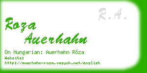 roza auerhahn business card